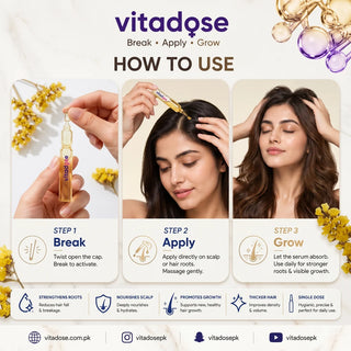 Vitadose-Biotin,Keratin and Collagen Serum For Hair (1.5 ML)
